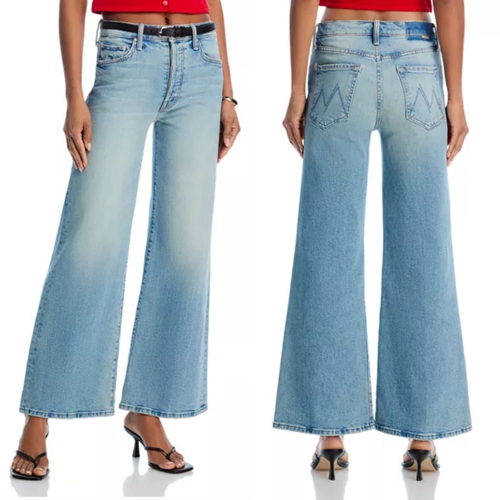 NWT Mother Denim The Tomcat Roller Jean 27 Petite Lil I Confess Jeans Wide Leg - Picture 11 of 16